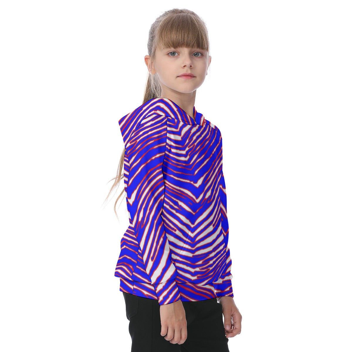 Buffalo Bills Zubaz Kid's Raglan Pullover Hoodie