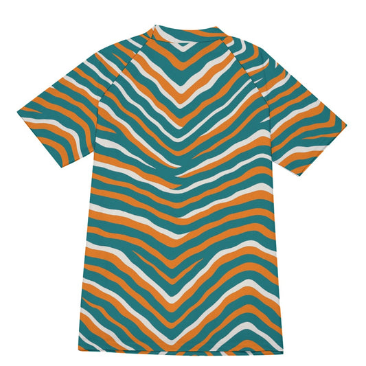 Miami Football Game Day All-Over Print Men's Tight Surf Clothing With Half Sleeves