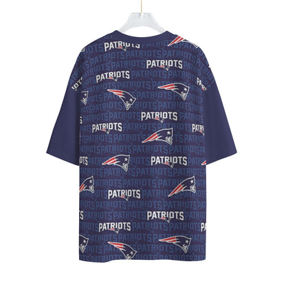 New England Football Game Day All-Over Print Unisex Drop-shoulder T-shirt