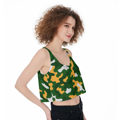 Green Bay Football Game Day All-Over Print Crop-Tank Top