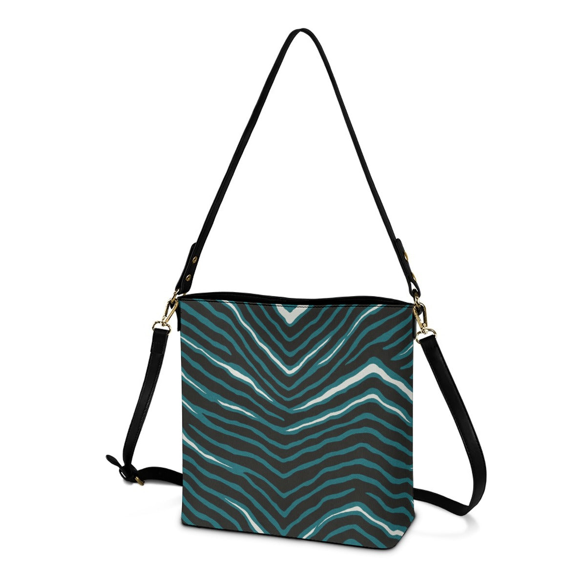 Philadelphia Football Game Day Minimalist Square Crossbody Bucket Bag