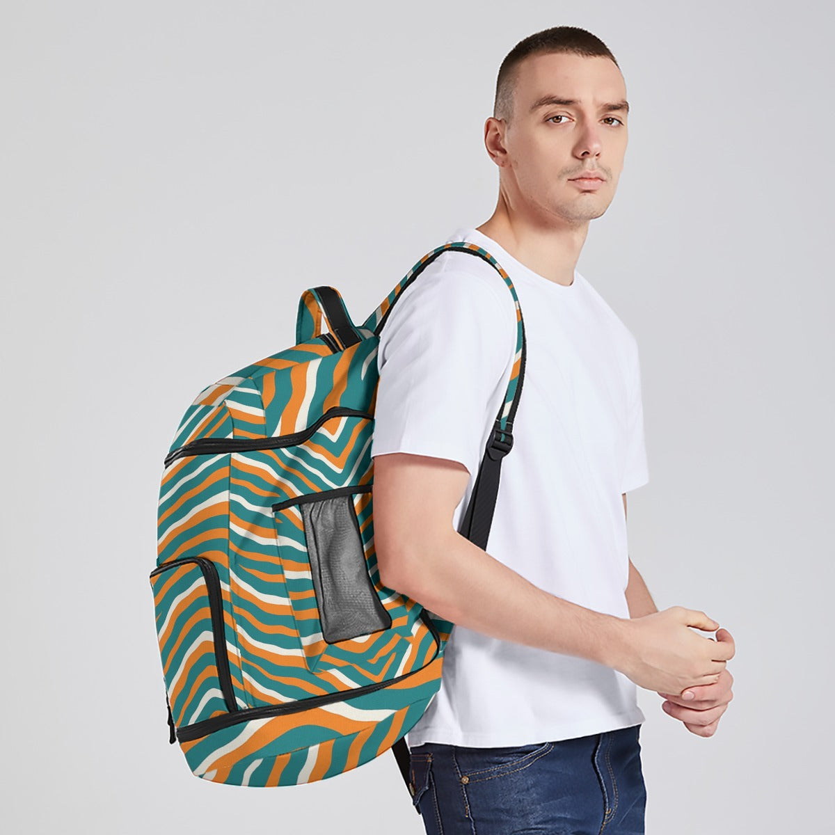 Miami Football Game Day All-Over Print Multifunctional Backpack