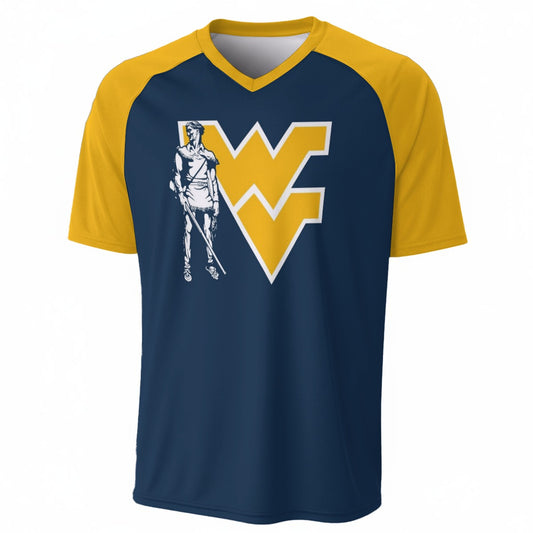 West Virginia Mountaineers V-Neck Short Sleeve T-Shirt – Lightweight & Breathable Summer Tee