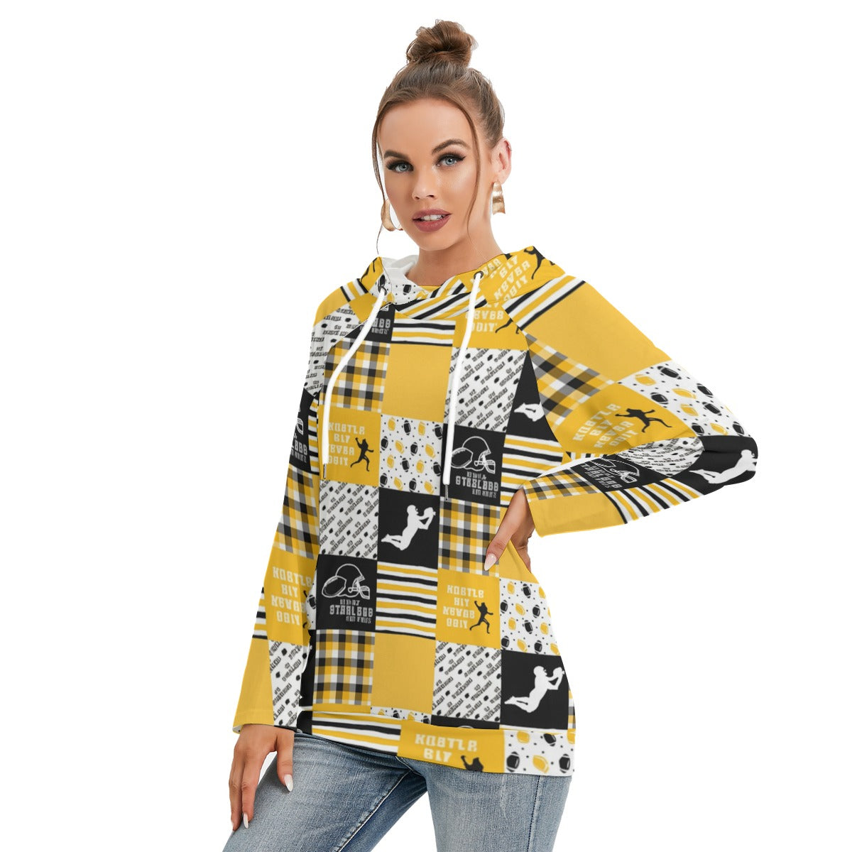 All-Over Print Women's Hoodie With Double Hood