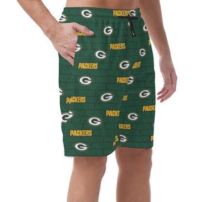 Green Bay Football Game Day All-Over Print Men's Casual Shorts