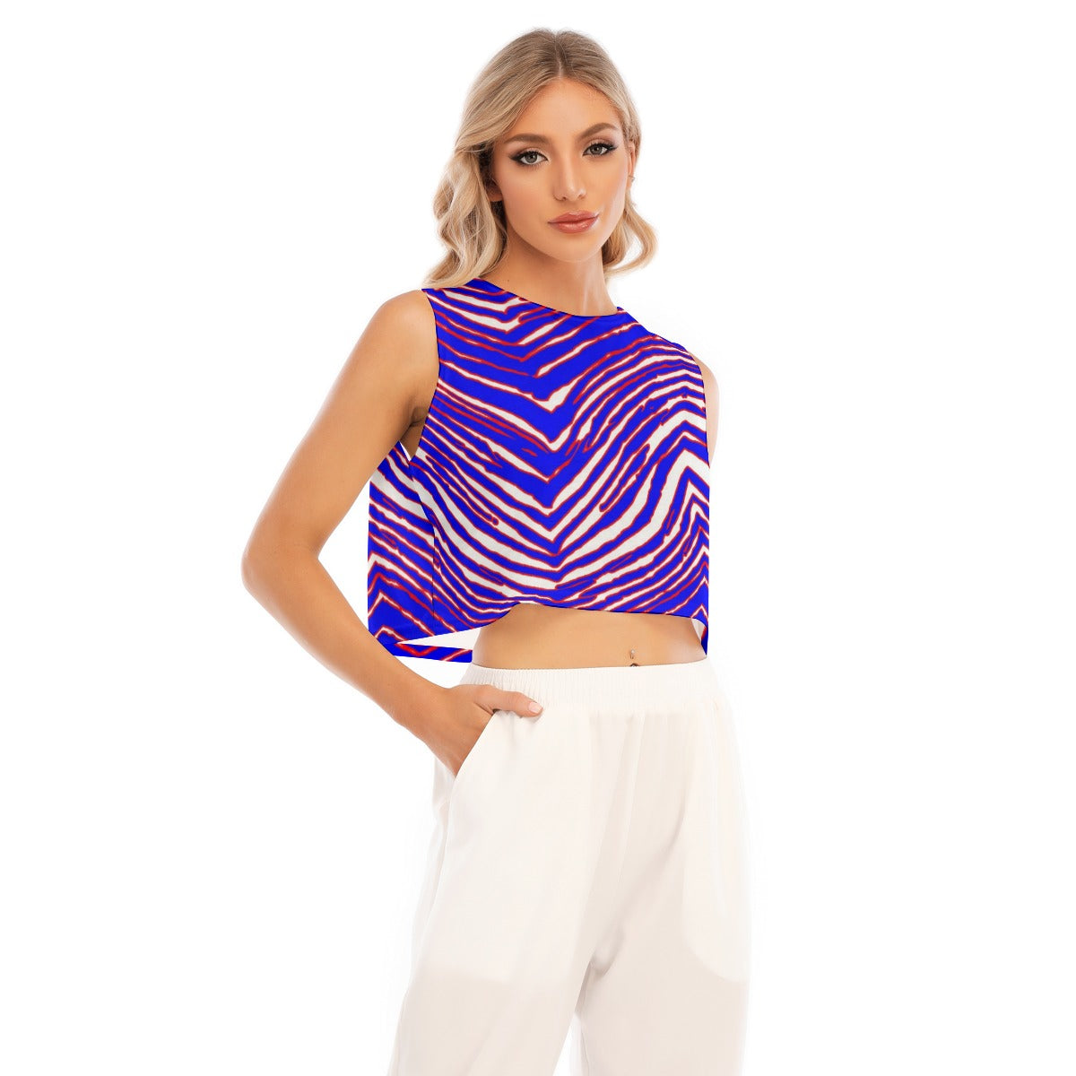 Buffalo Bills Zubaz Women's Sleeveless T-Shirt|210GSM