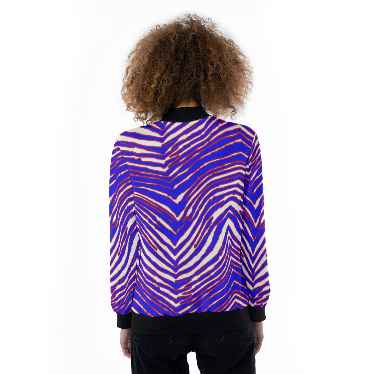 Buffalo Bills Zubaz Women's Ribbed Stand-up Collar Jacket