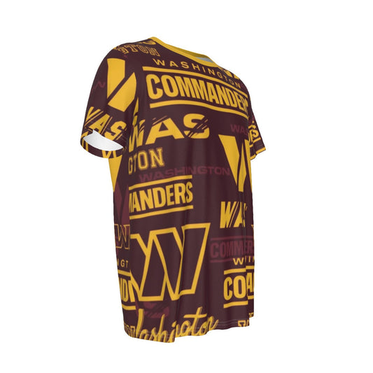 Washington Commanders Men's Round Neck Short Sleeve T-Shirt