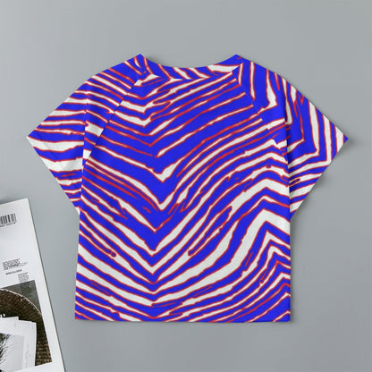 Eco-friendly  Buffalo Bills Zubaz Women's cropped Raglan T-shirt With Short Sleeve