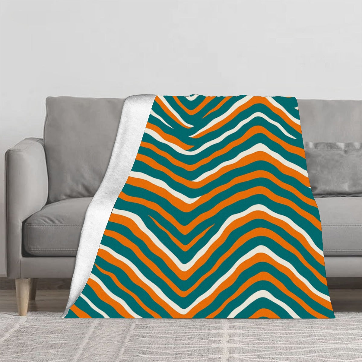 Miami Football Game Day Gram Flannel Blanket - Vertical Style For the USA|290GSM