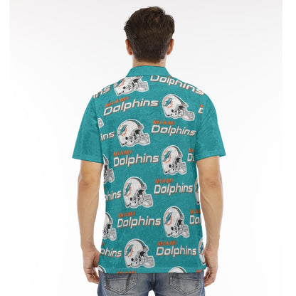 Miami Football Game Day All-Over Print Men's Polo Shirt | Velvet