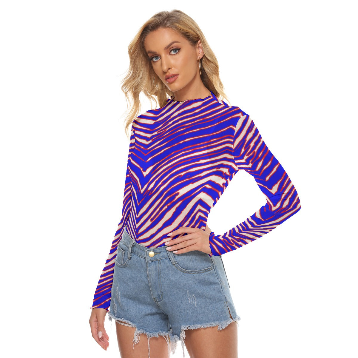 Buffalo Bills Zubaz Women's Mesh T-shirt