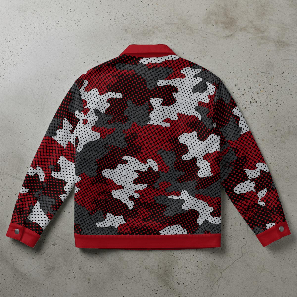 Urban Legend Arkansas Razorbacks Red White Camo Unisex Collared Jacket