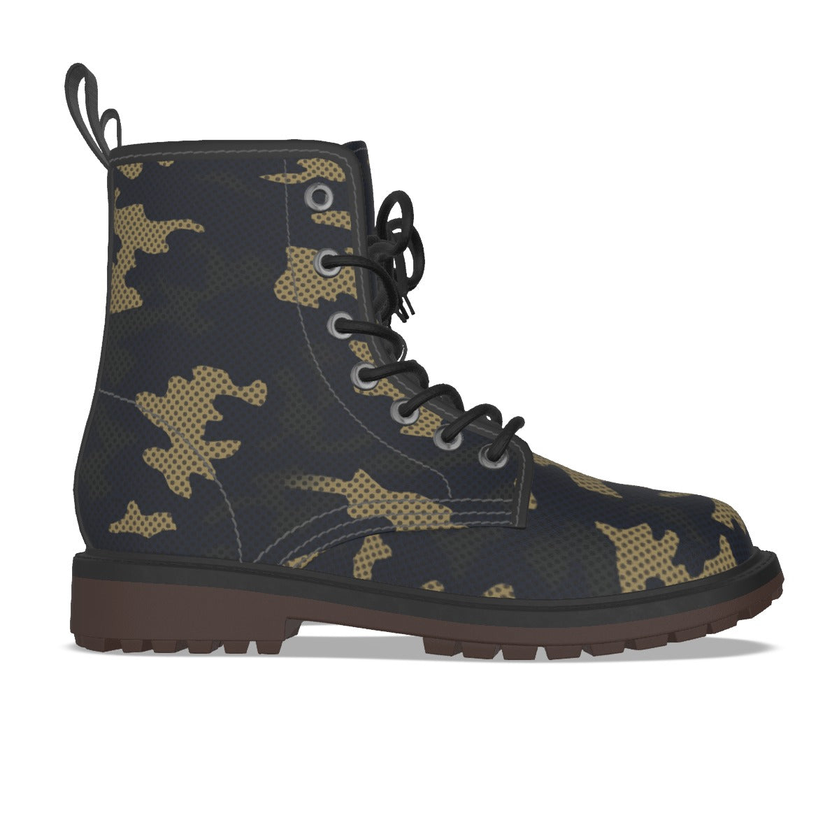Urban Legend Georgia Yellow and Black Camo Martin Short Boots – Yellow Jackets-Inspired Streetwear f