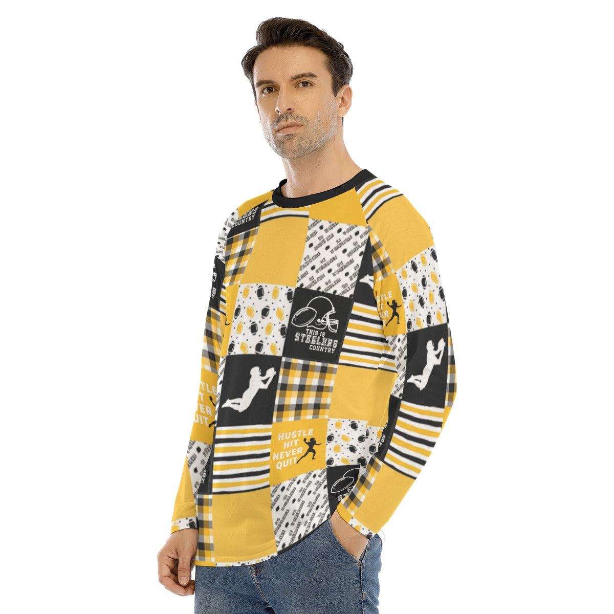 All-Over Print Men's Long Sleeve T-shirt With Raglan Sleeve