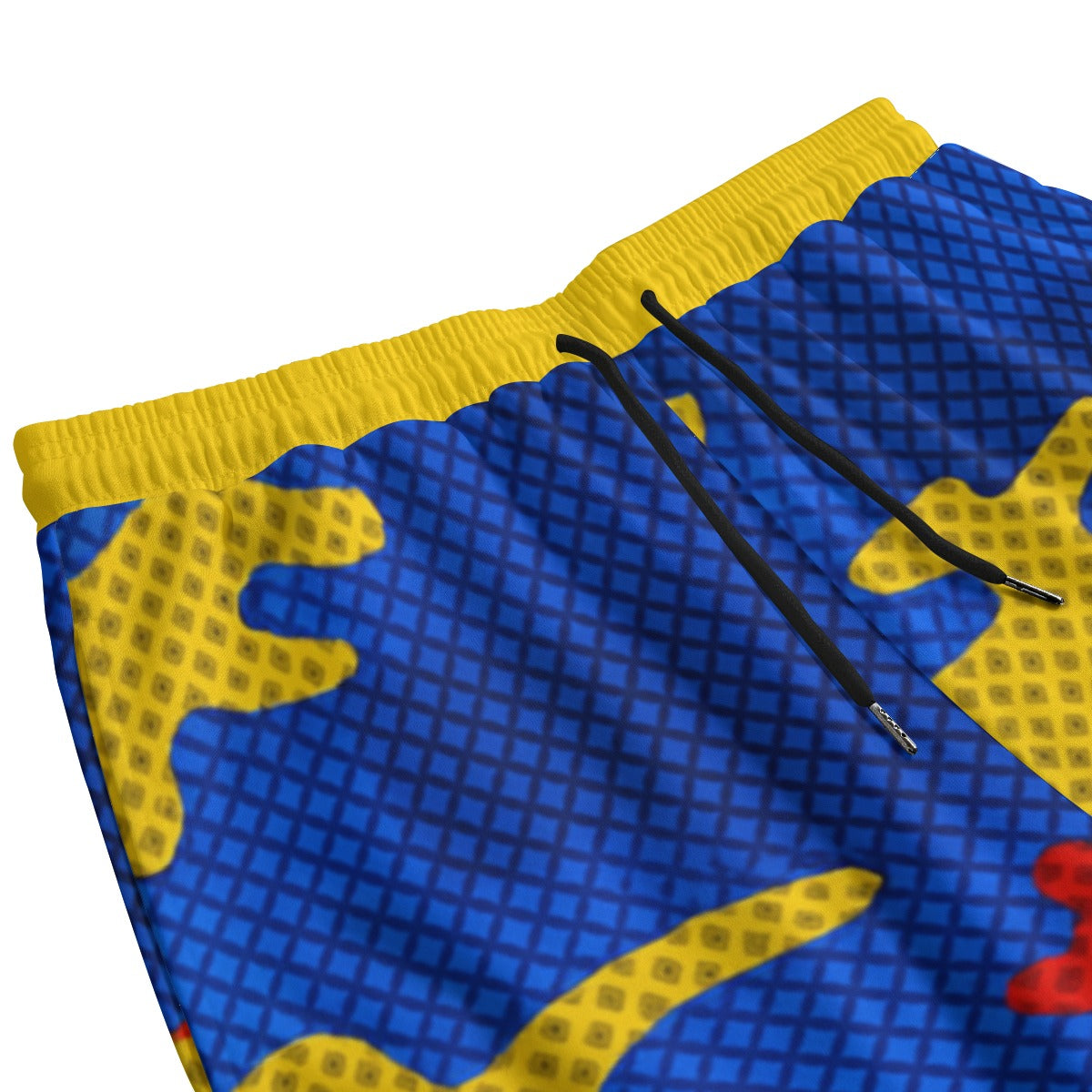 Urban Legend Kansas  Blue Red Yellow Camo Sweatpants With Waistband