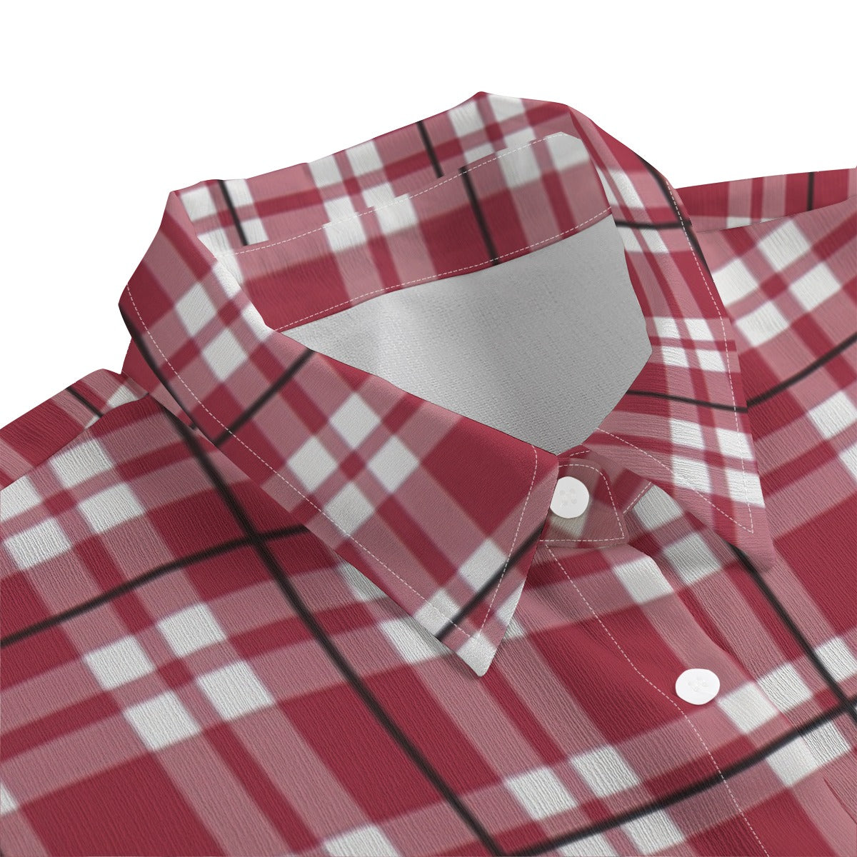 Alabama - Crimson Tide tartan plaid Women's Chiffon Shirt With Elbow Sleeve