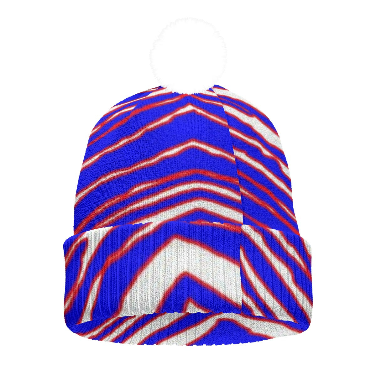 Buffalo Bills Zubaz Knitted Hat With Pom-Pom