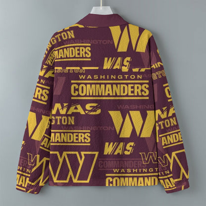 Washington Commanders Men's Casual Lapel Jacket