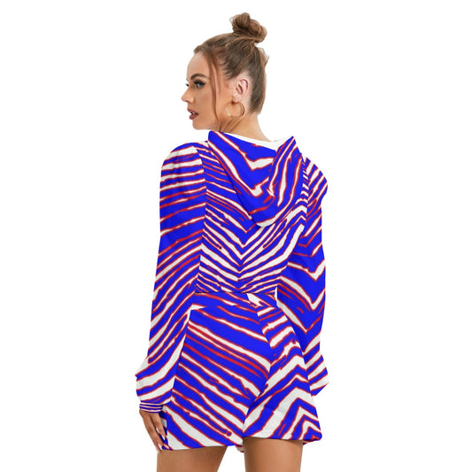 Buffalo Bills Zubaz Women's Mirco Fleece Hoodie And Shorts Set