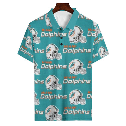 Miami Football Game Day All-Over Print Men's Polo Shirt | 180GSM