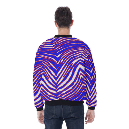 Buffalo Bills Zubaz Men's Bomber Jacket Without Sleeve Pocket