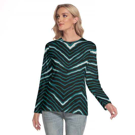 Philadelphia Football Game Day All-Over Print Women's O-neck Long Sleeve T-shirt