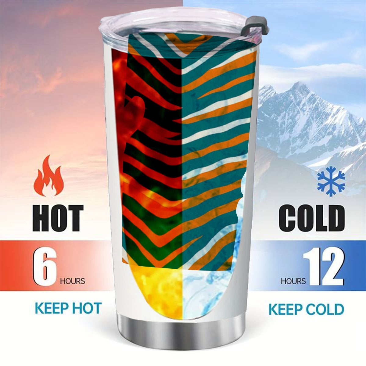 Miami Football Game Day Custom 20OZ Tumbler With Sliding Lid For The USA