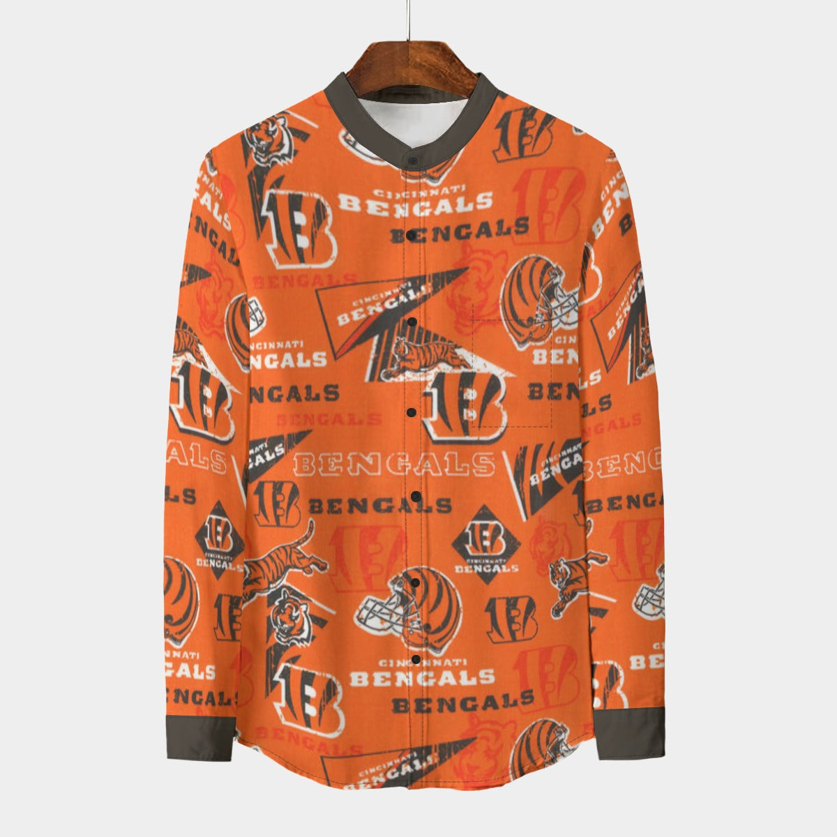Urban Legend Cincinnati Bengals Collar Shirt With Long Sleeve | 110GSM Imitation Flax