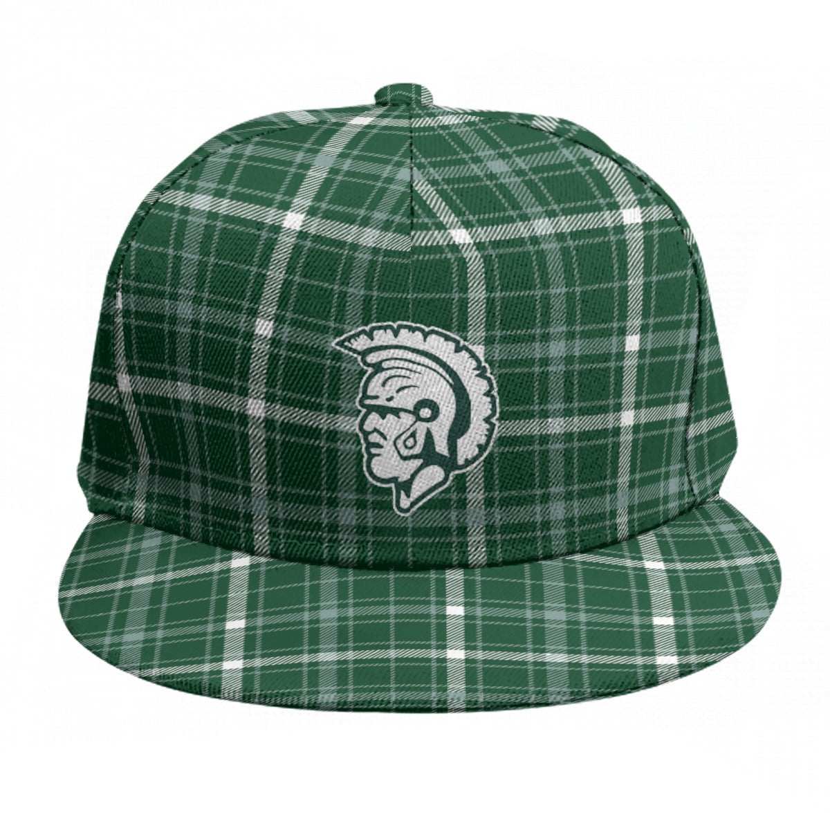 Michigan State Tartan Plaid Spartans Baseball Cap With Flat Brim