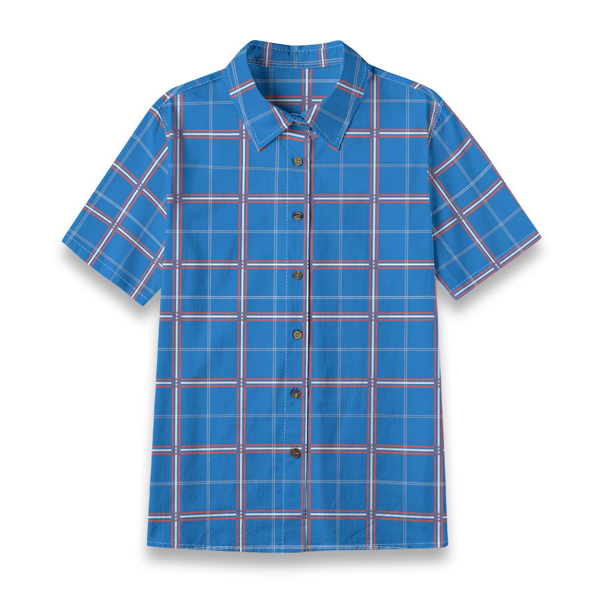 Kansas Tartan Plaid Jayhawks Women's Shirt | 125GSM Cotton