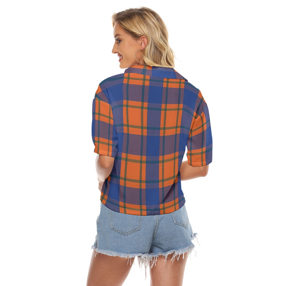 Urban Legend Florida Gators Tartan Plaid Women's V-Neck Shirt – Orange and Blue College Streetwear w