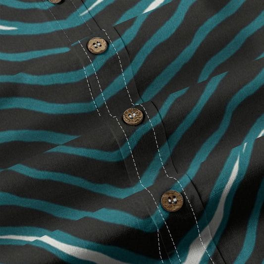Philadelphia Football Game Day All-Over Print Men's Casual Lapel Long Sleeve Shirt|125GSM Cotton