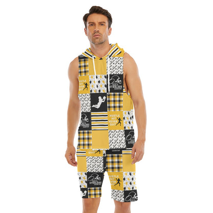 All-Over Print Men's Sleeveless Vest And Shorts Set