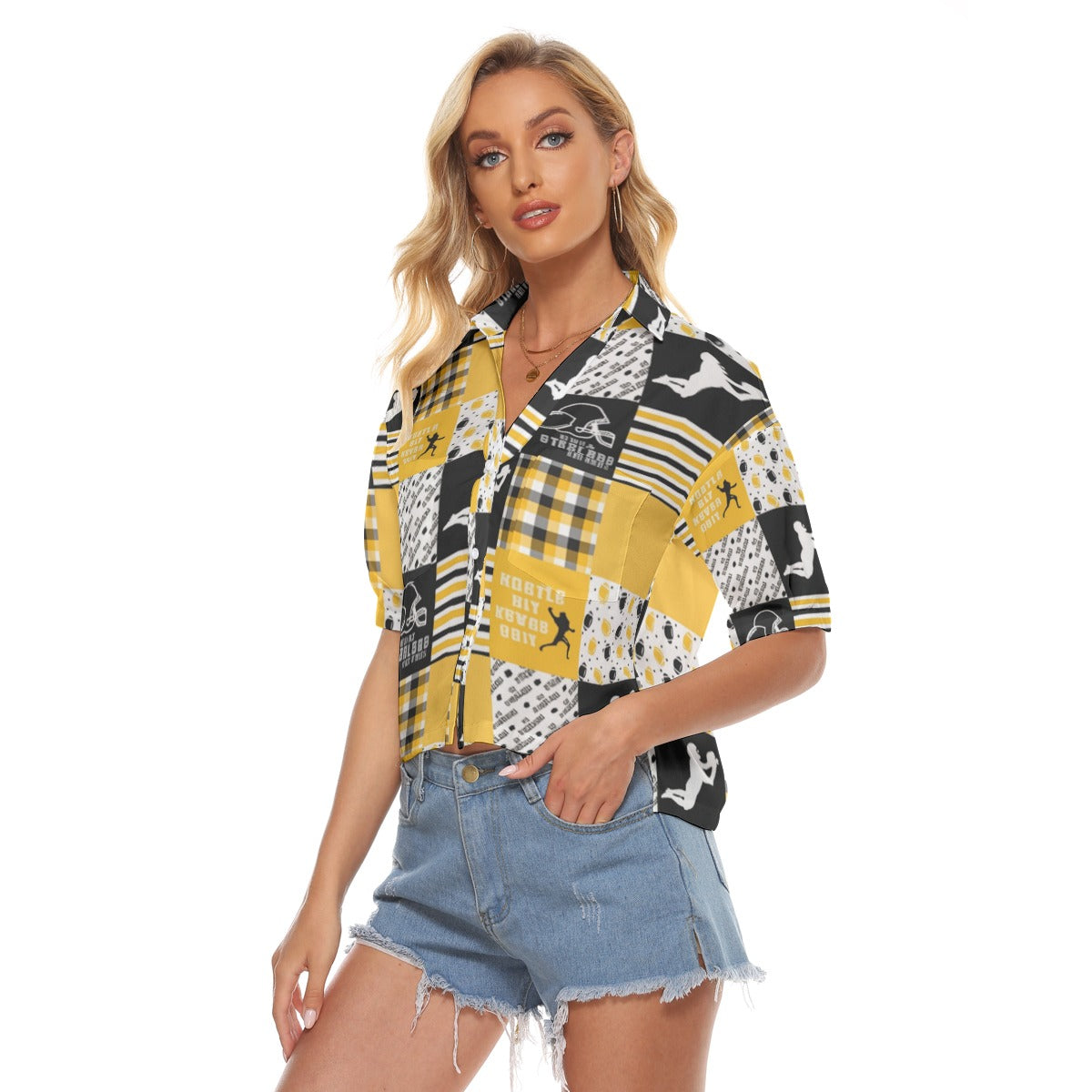 All-Over Print Women's V-neck Shirts