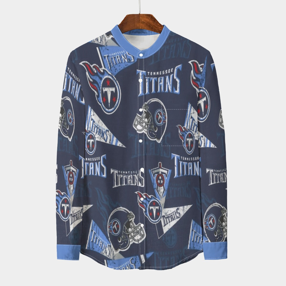 Urban Legend Tennessee Titans Stand Collar Shirt With Long Sleeve | 110GSM Imitation Flax