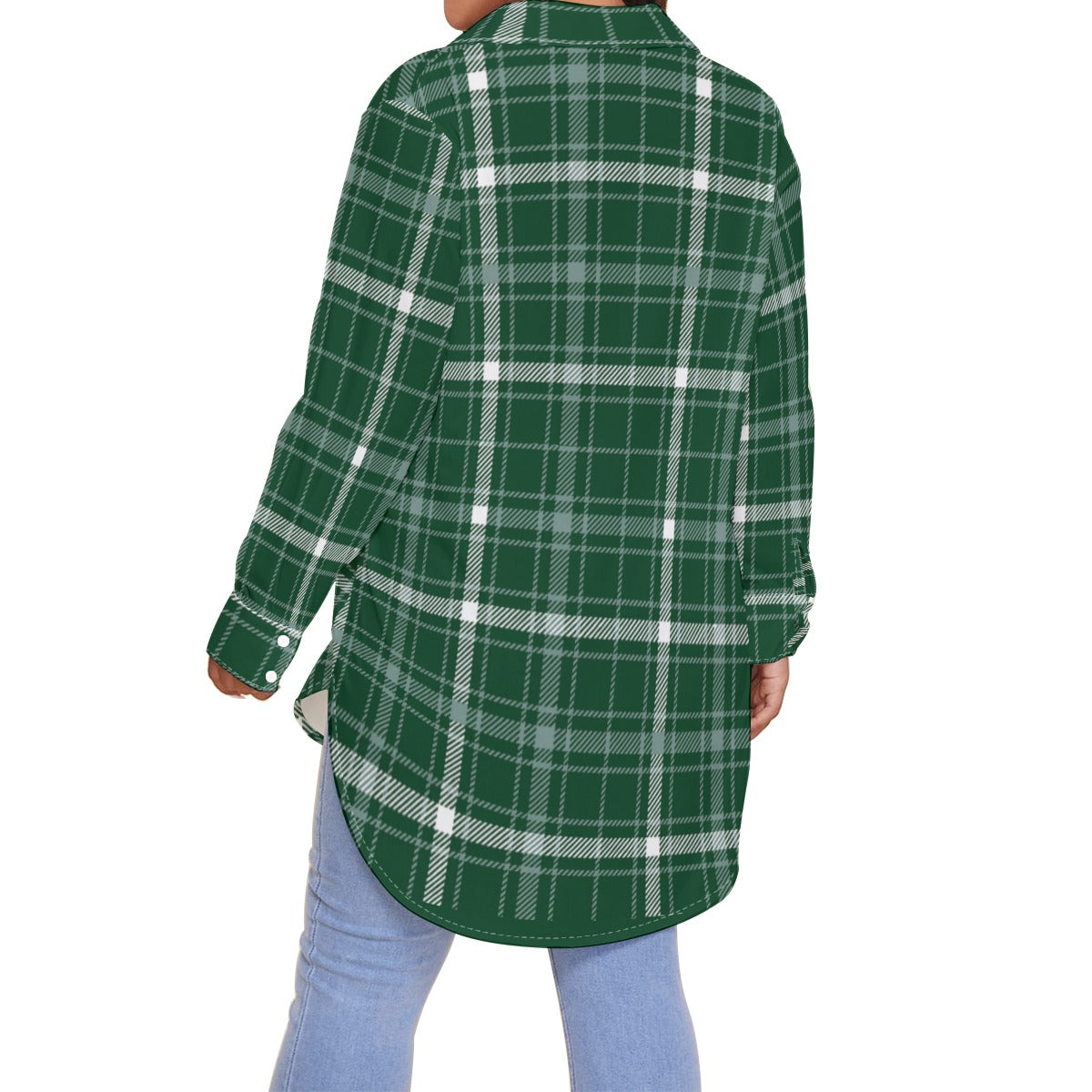 Michigan State Tartan Plaid Spartans Women's Shirt With Long Sleeve(Plus Size)