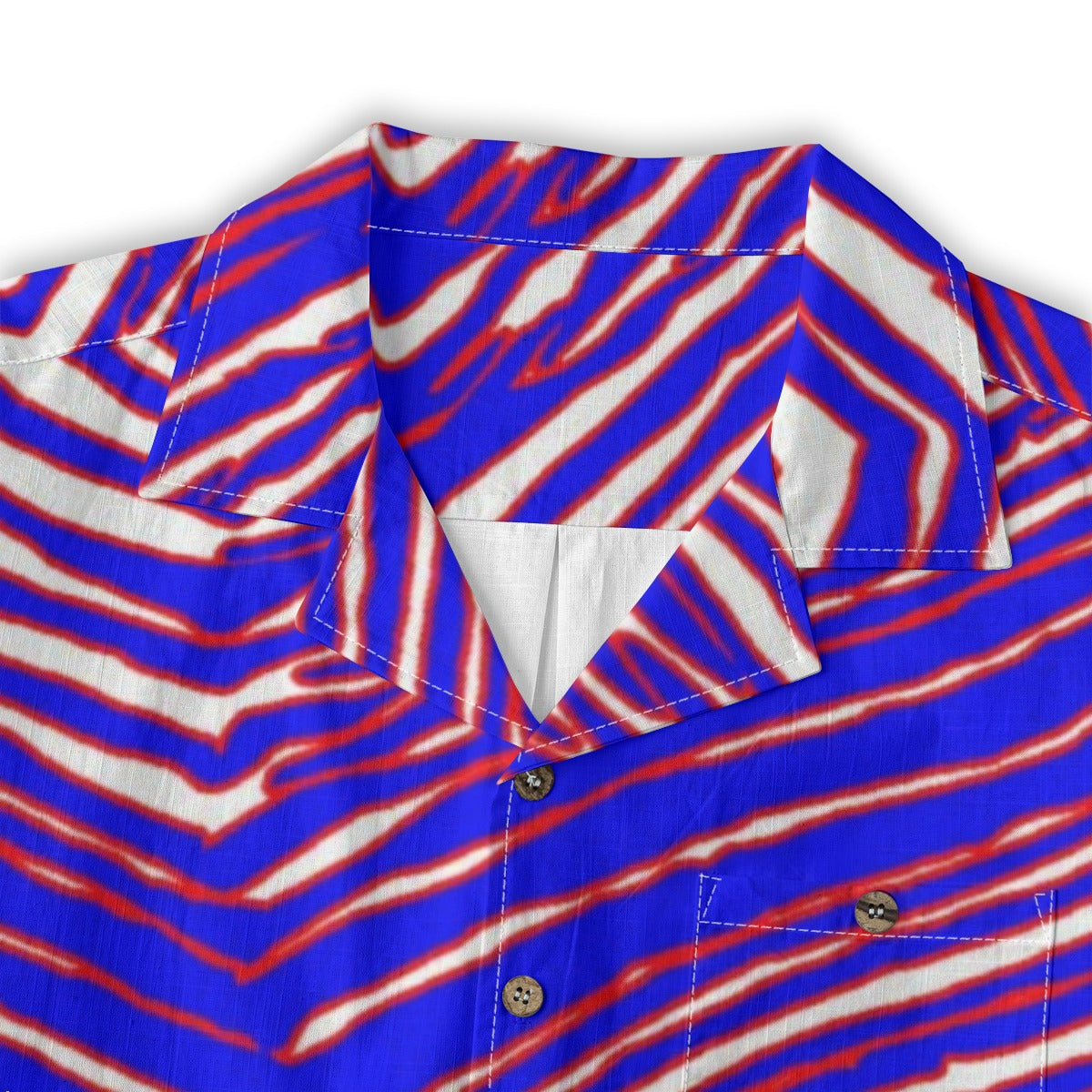 Buffalo Bills Zubaz Men's Casual Hawaiian Short Sleeve Shirt | 125GSM Cotton