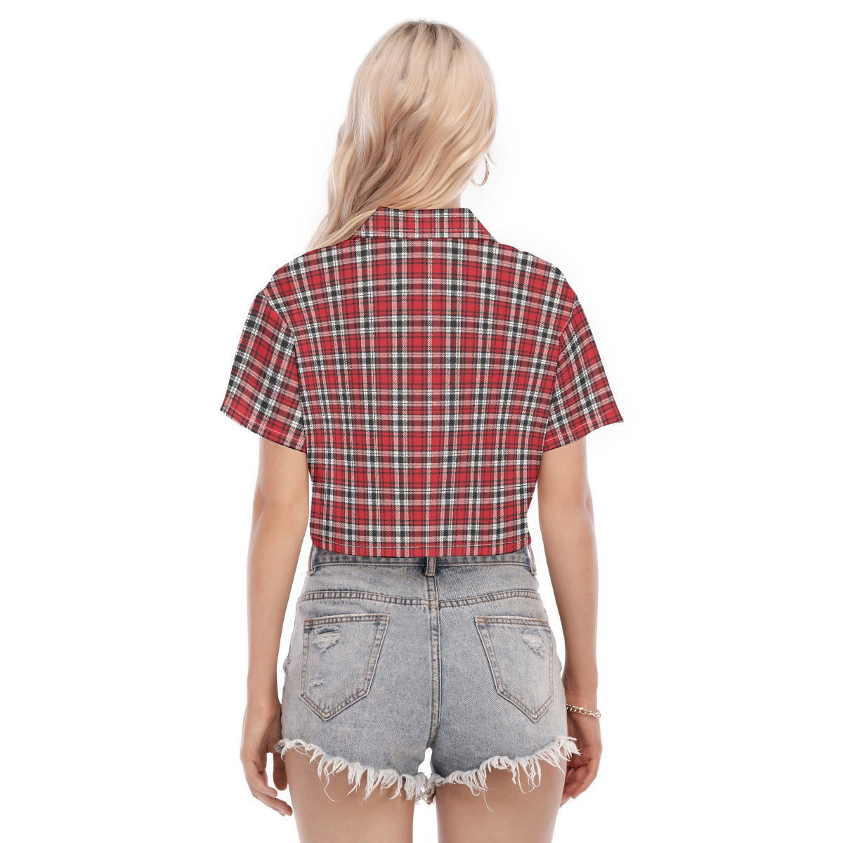 Louisville Tartan Plaid Cardinals Women's Cropped Shirt