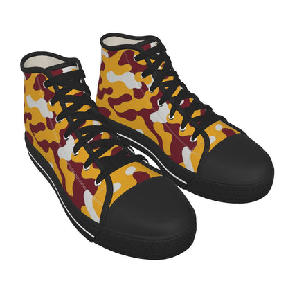 Washington Commanders Men's Black Sole Canvas Shoes