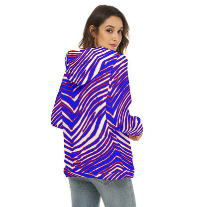 Buffalo Bills Zubaz Women's Borg Fleece Hoodie With Half Zip