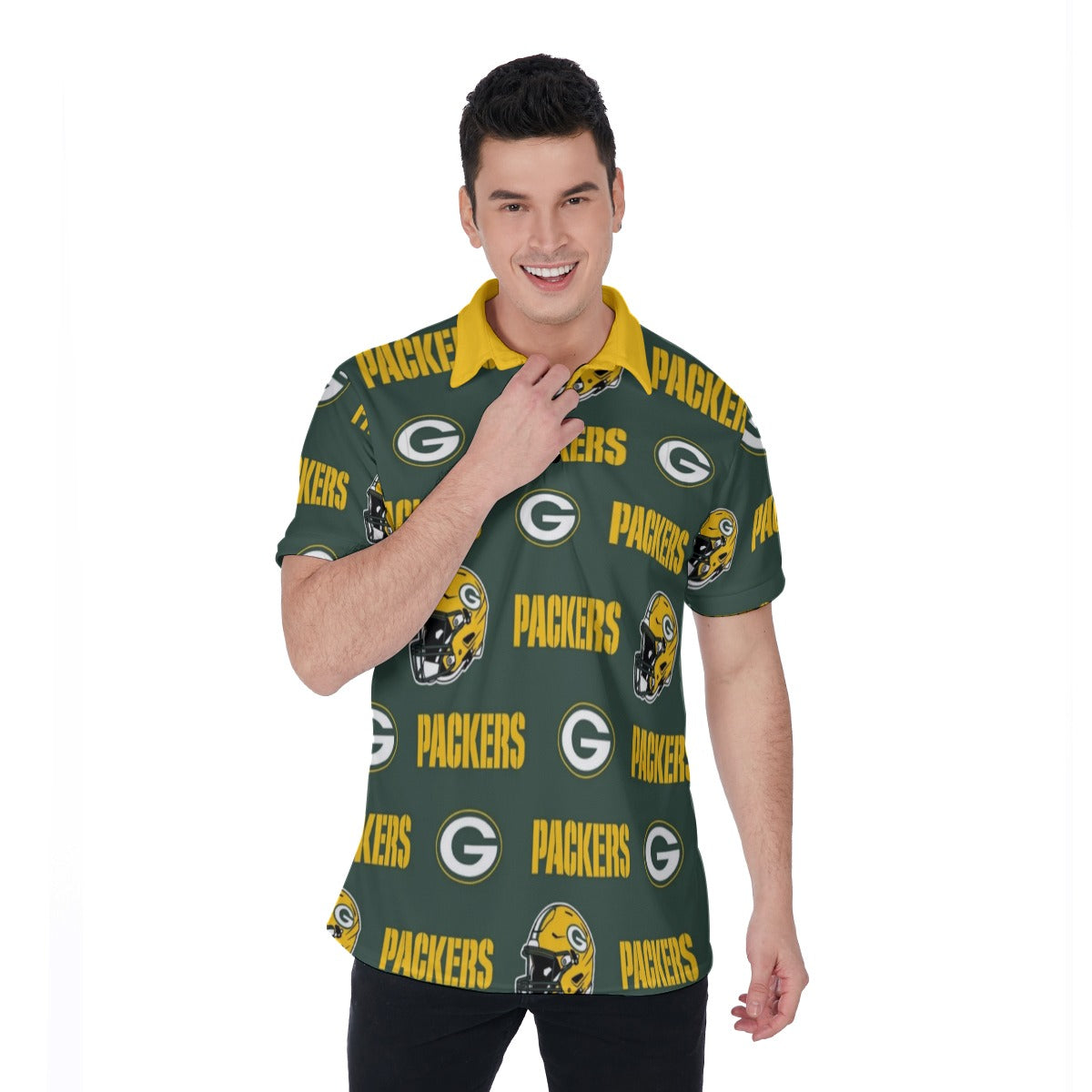 Green Bay Football Game Day All-Over Print Men's Polo Shirt