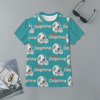 Miami Football Game Day All-Over Print Children's Short-Sleeve T-Shirt | 180GSM Cotton