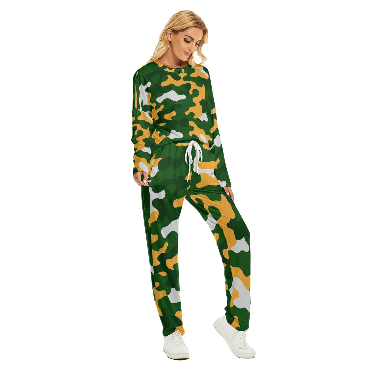 Green Bay Football Game Day All-Over Print Women's Pajama Suit