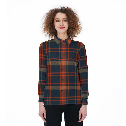 Auburn - Tigers Tartan Plaid Women's Elastic-Back Shirt