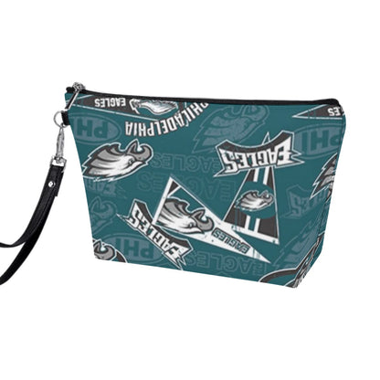 Philadelphia Football Game Day Cosmetic Bag With Black Handle