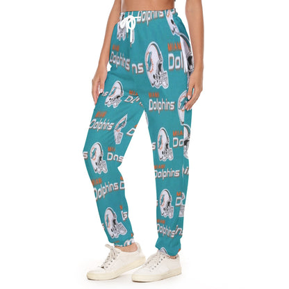 Miami Football Game Day All-Over Print Women's Casual Pants