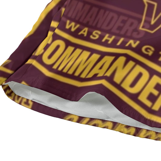 Washington Commanders Men‘s Beach Shorts With Lining