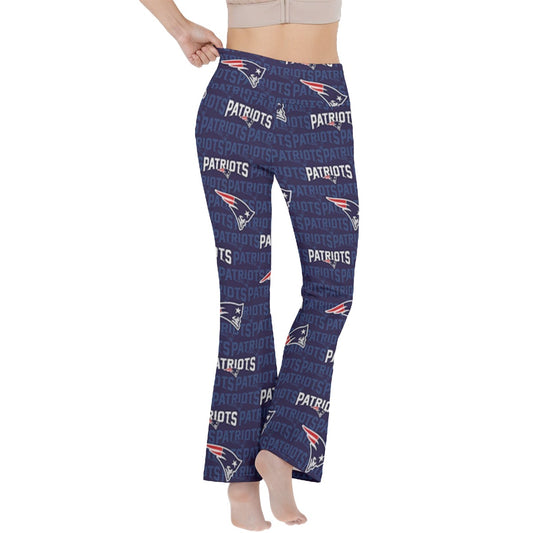 New England Football Game Day All-Over Print Women's Reversible High-Waisted Yoga Pants