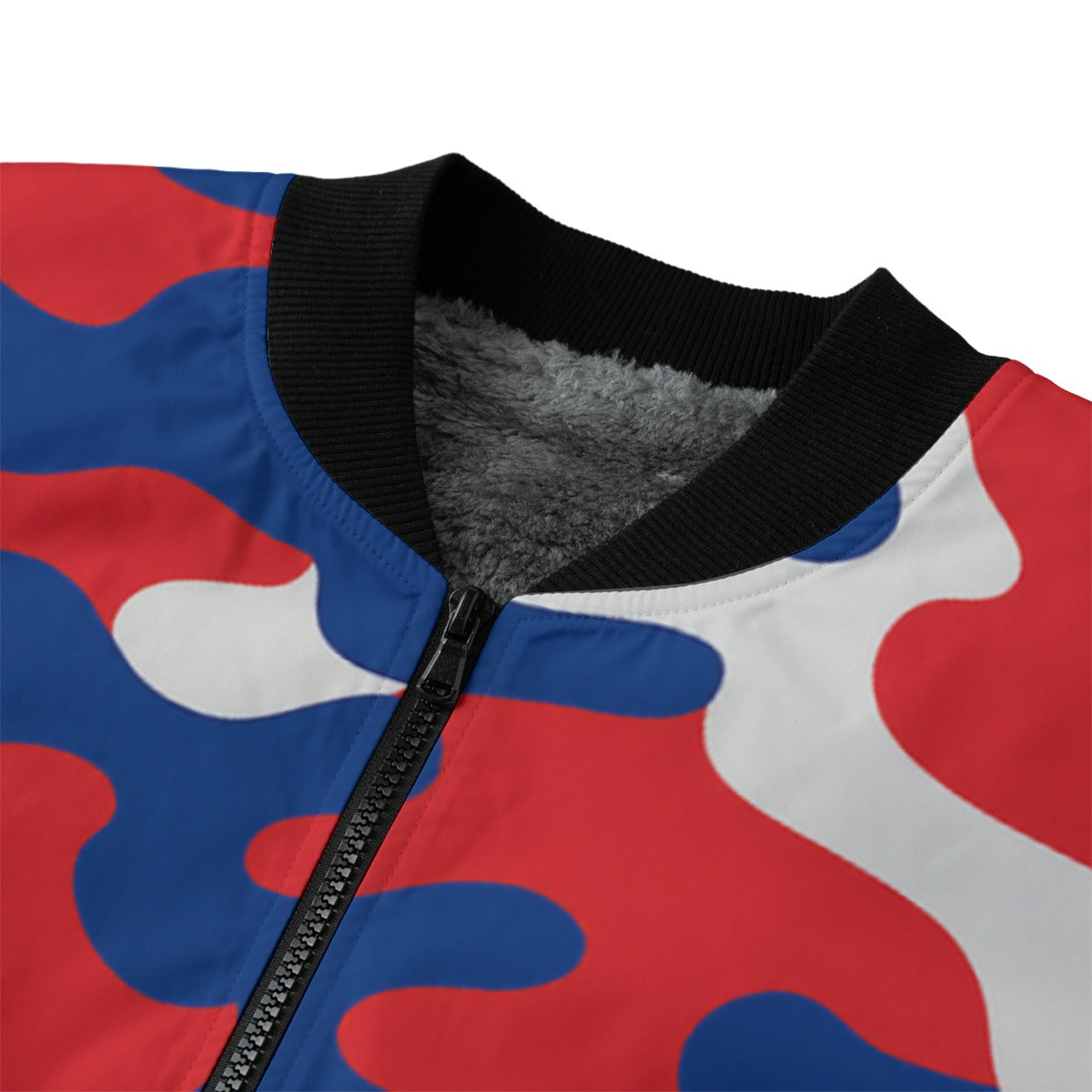 Buffalo Bills Camo Fleece Bomber Jacket – Red, Blue and White NFL Streetwear